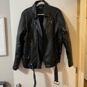 Reason Black Leather Jacket